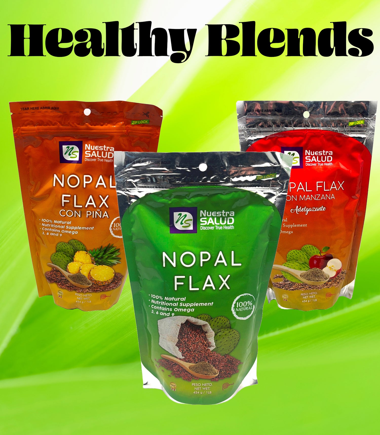 Nopal Flax Linaza Plus Flax Seed Fiber