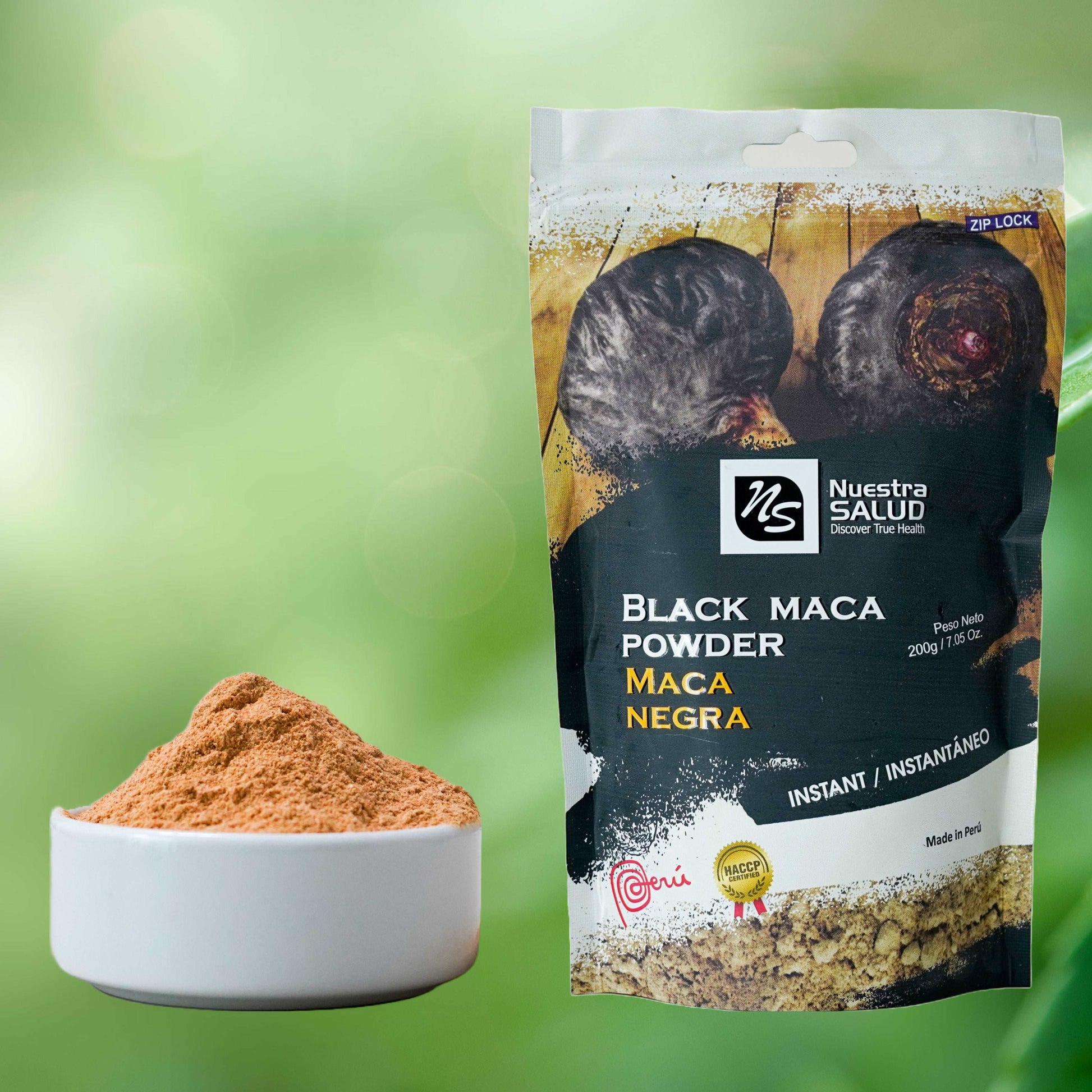 Black Maca Root Powder Energy Stamina (200g/7.05oz) Gelatinized Black Maca Root powder is still 100% pure black maca root