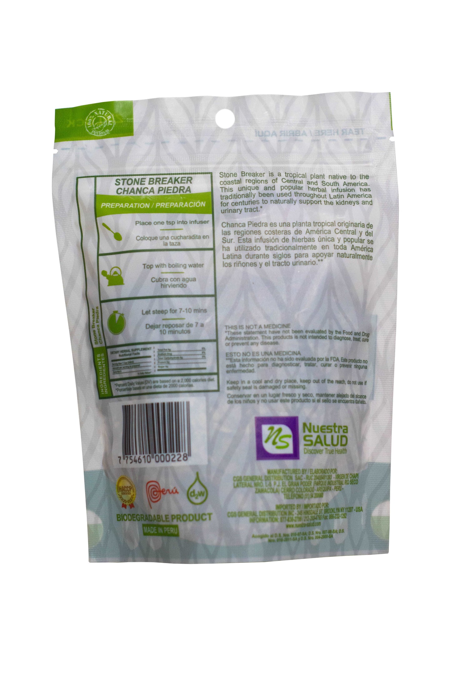  Chanca Piedra Stonebreaker Herb Tea Value Pack (120g) by Nuestra Salud sold by NS Herbs Co.