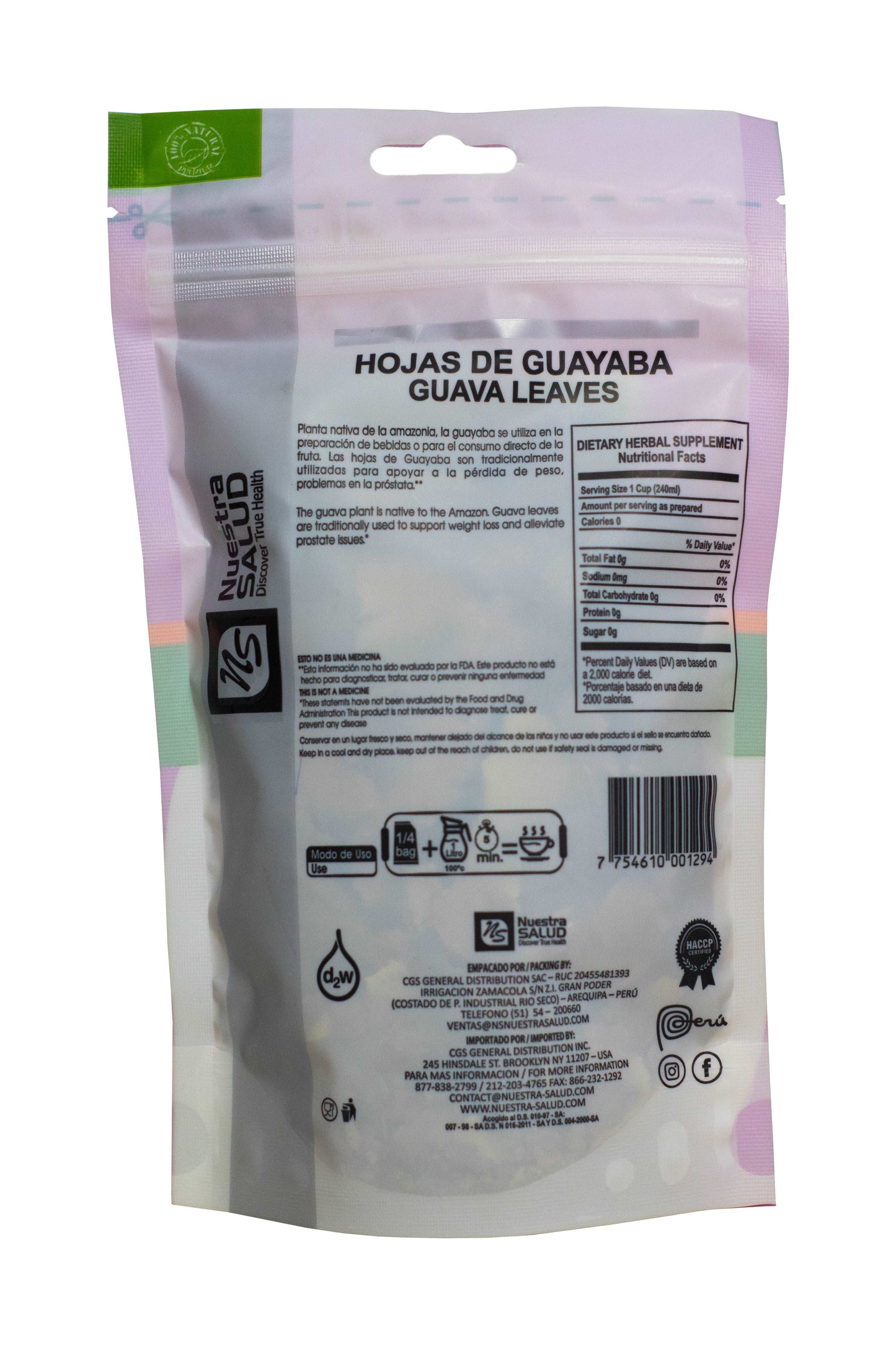 Guava Leaves Tea Herbal Infusion Herbs Hojas De Guayaba 105 gr