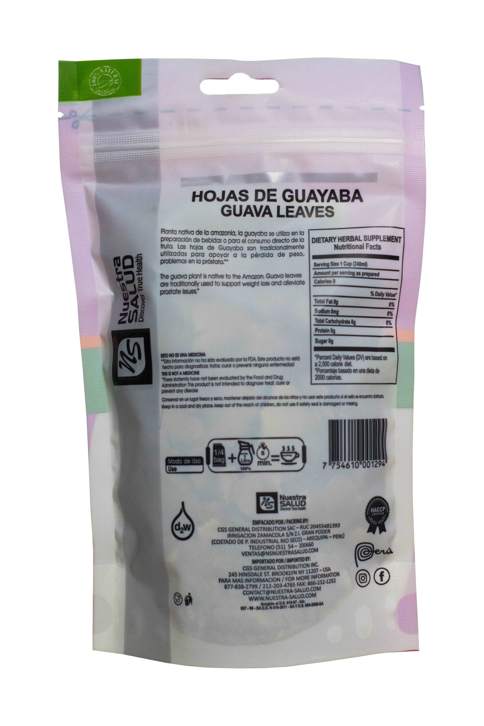  Hojas De Guayaba Guava Loose Leaf Premium Herb Tea (35g) 1.05oz by Nuestra Salud sold by NS Herbs Co.