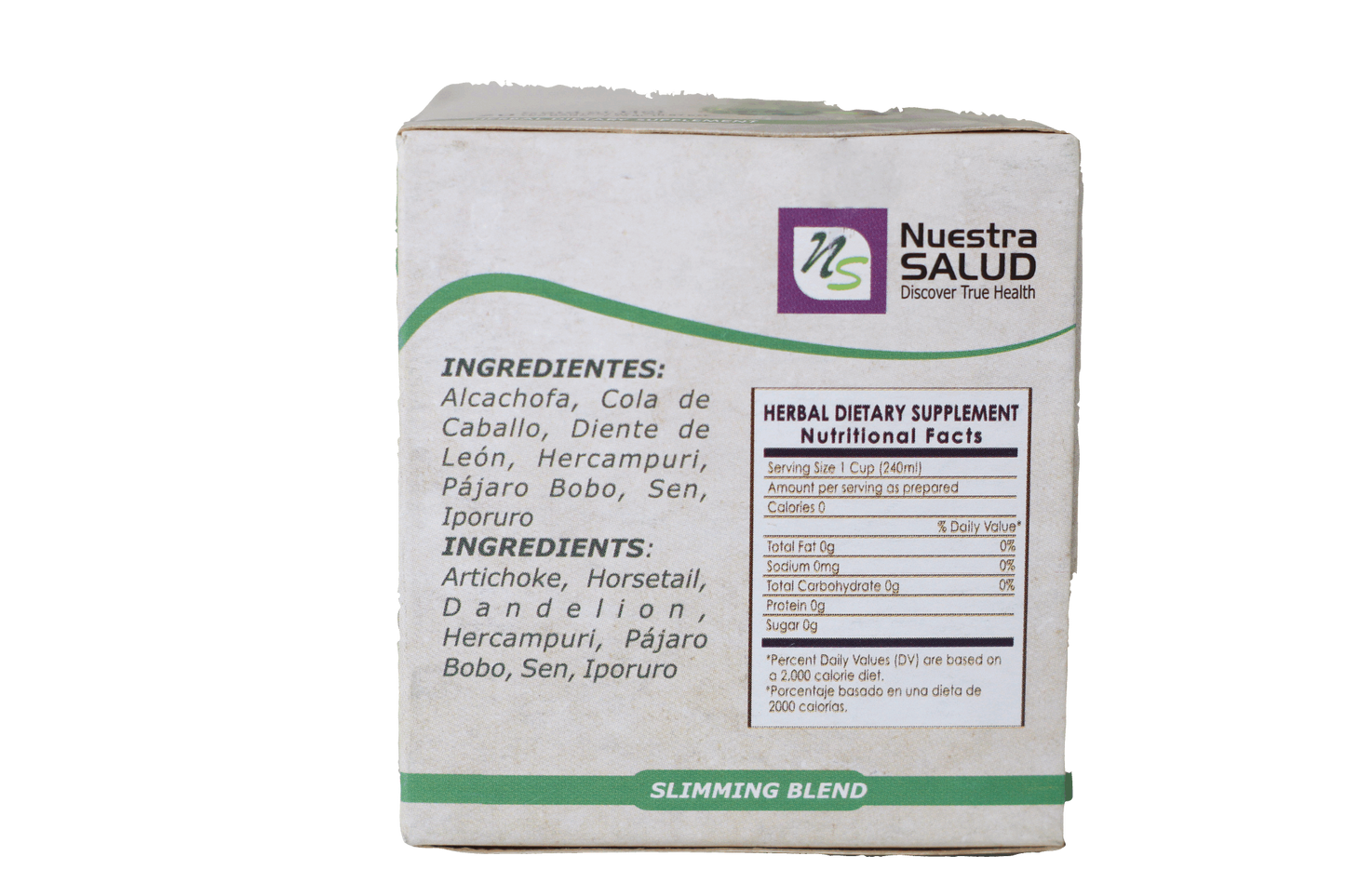  Adelgazante Slimming Blend Filter Tea Box (Tea Bags) by Nuestra Salud sold by NS Herbs Co.