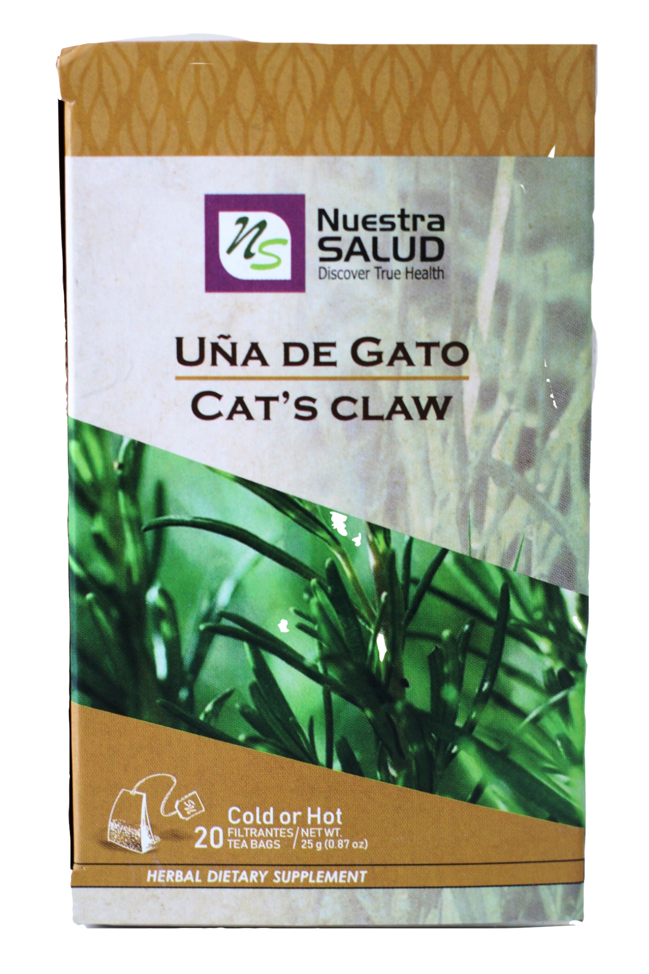 Cat's Claw Tea Uña de Gato Herbal Tea (20 tea bags) Nuestra Salud