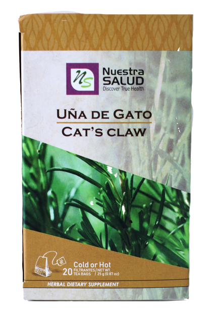 Cat's Claw Tea Uña de Gato Herbal Tea (20 tea bags) Nuestra Salud