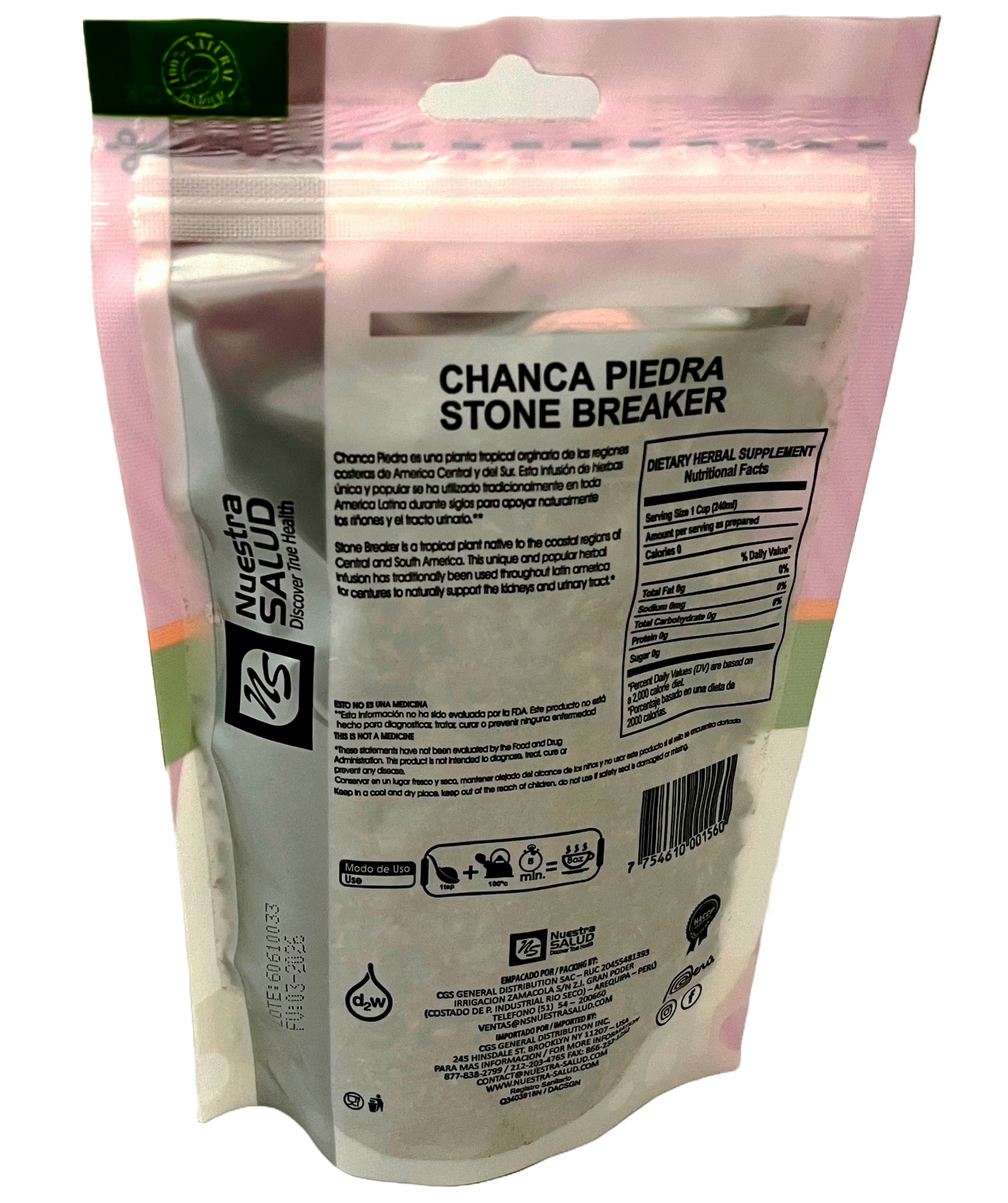 Chanca Piedra Tea Premium Stonebreaker Herbal Infusion Tea (50g) Nuestra Salud