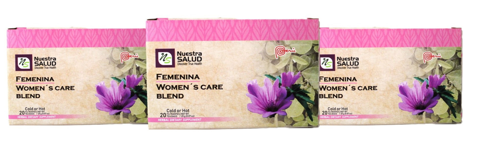 Femenine Tea Blend Femenina Herbal Tea (60 tea bags) Women's Care Nuestra Salud