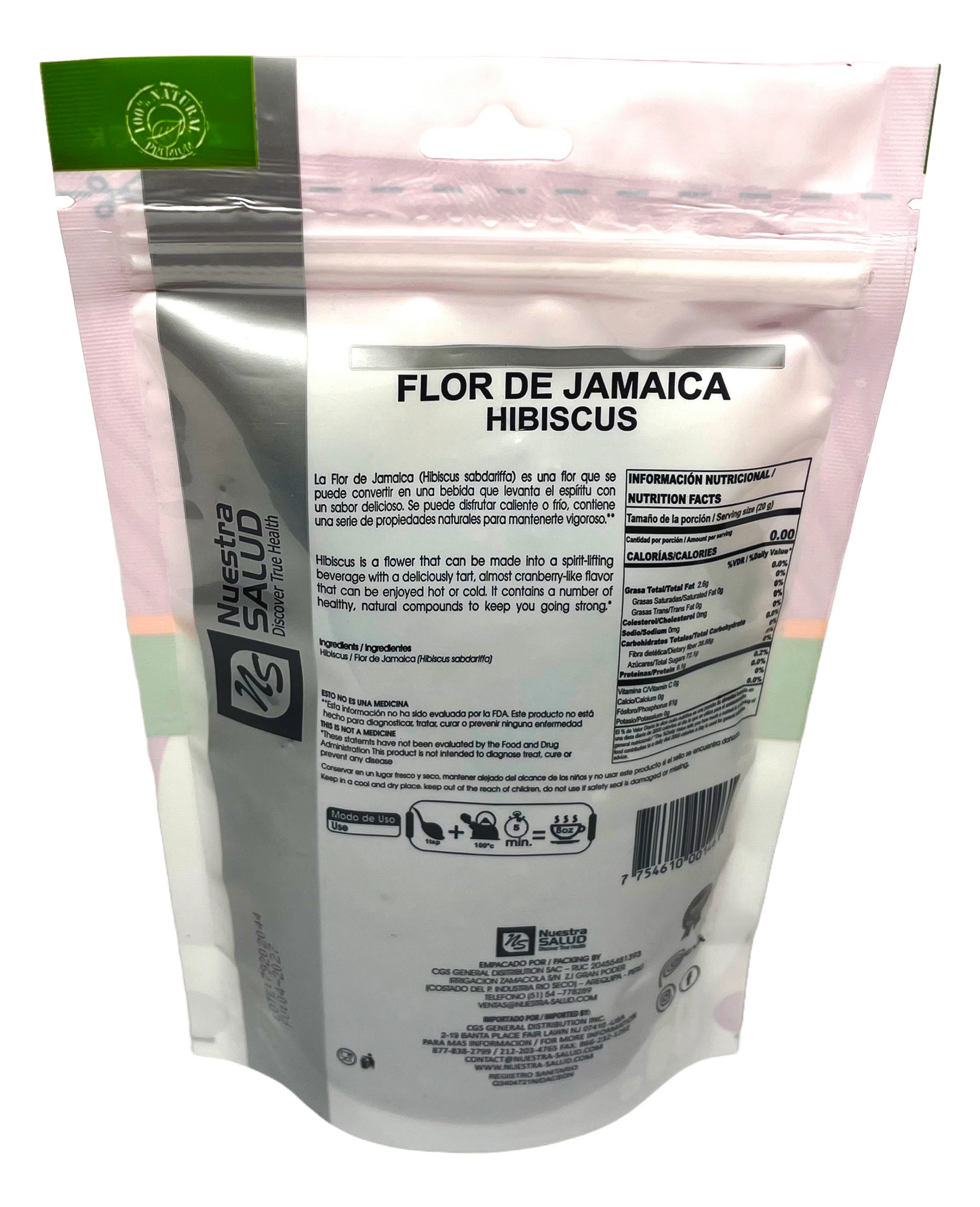 Hibiscus Tea Flor De Jamaica Premium Herbal Infusion Tea (86g)