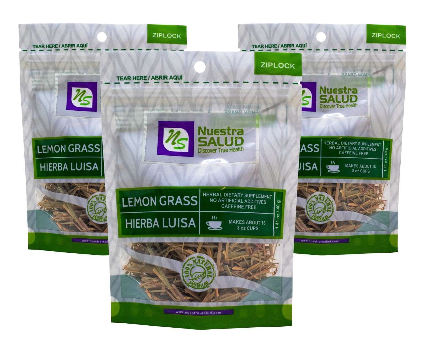  Luisa Lemongrass Loose Herbal Infusion Tea Value Pack (120g) by Nuestra Salud sold by NS Herbs Co.