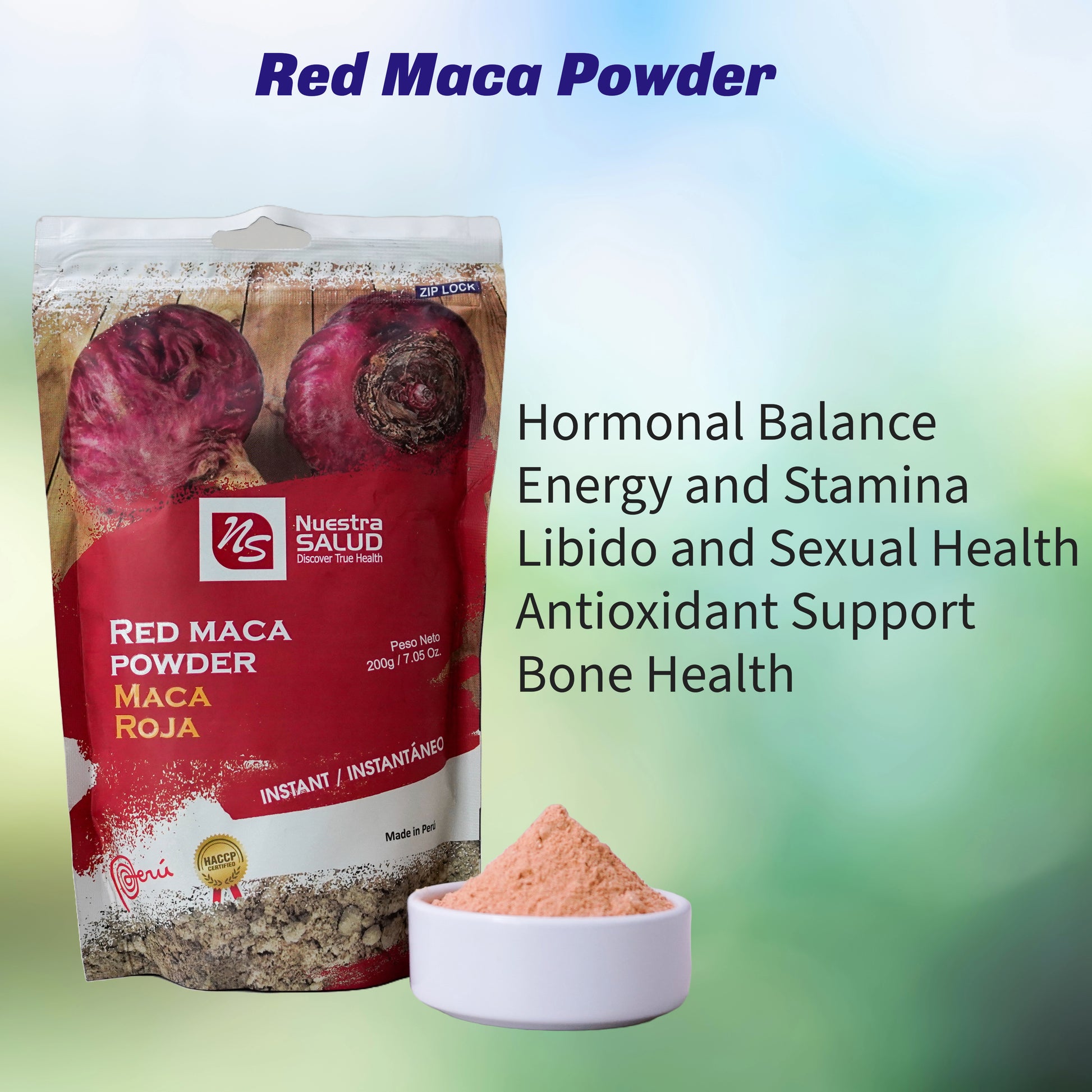 Red Maca Powder Unleash the Power of Peruvian Maca Roja (200g) Gelatinized Maca Nuestra Salud