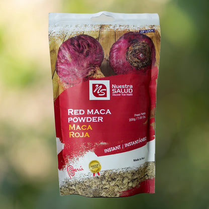 Red Maca Powder Unleash the Power of Peruvian Maca Roja (200g) Gelatinized Maca Nuestra Salud