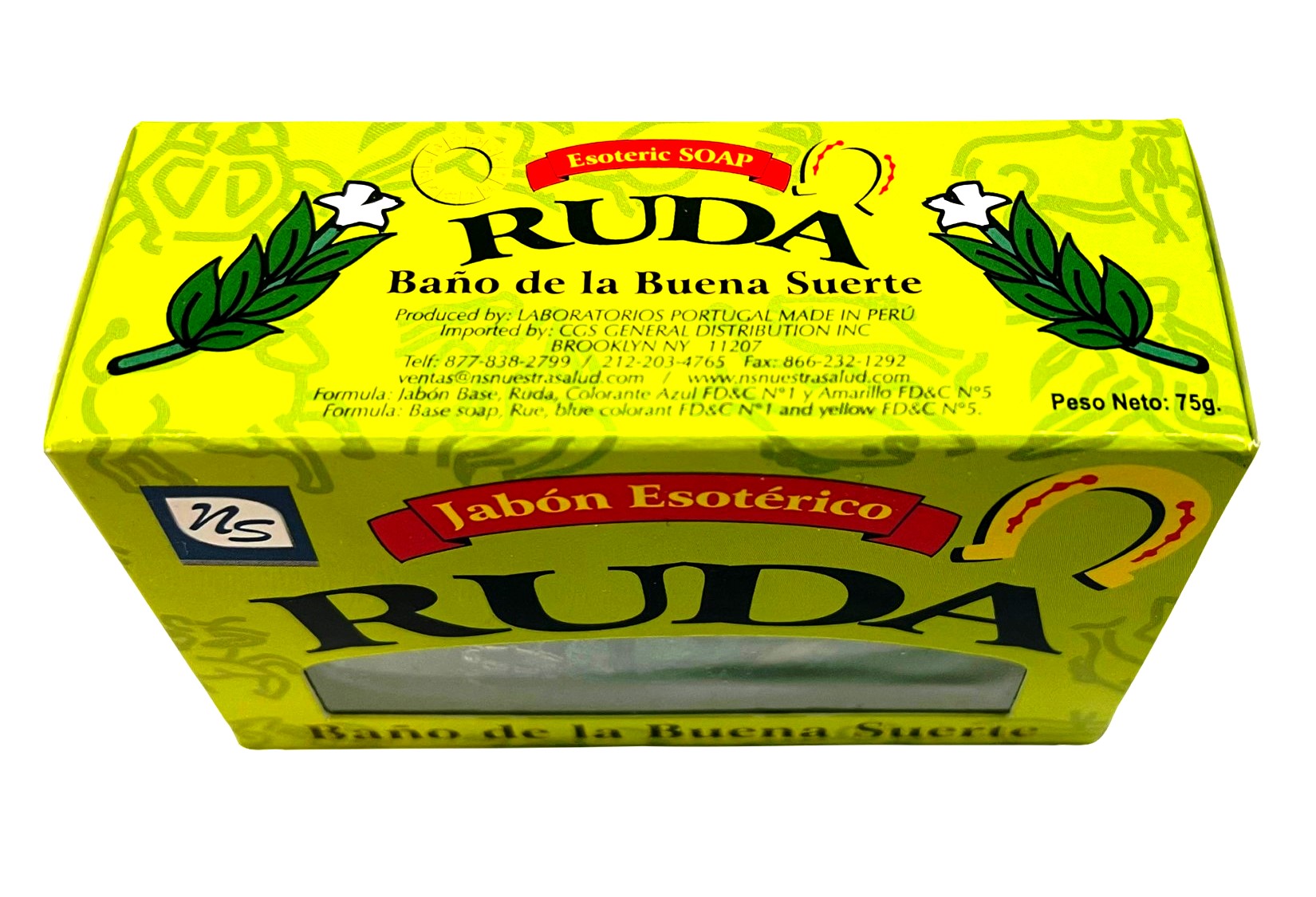 Rue Soap (3 bars) Jabon Ruda Good Luck Bath Esoteric Nuestra Salud