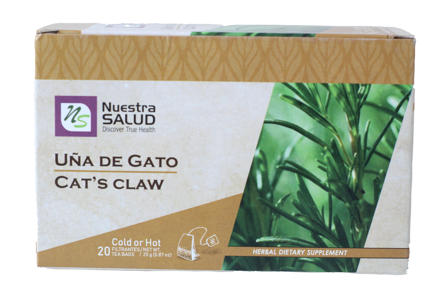 Cat's Claw Tea Uña de Gato Herbal Tea (20 tea bags) Nuestra Salud