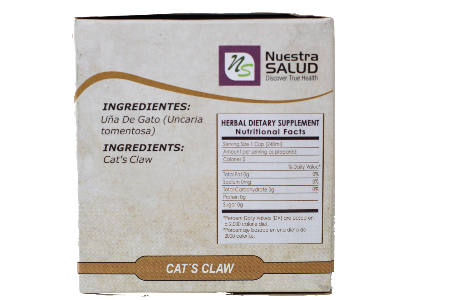 Cat's Claw Tea Uña de Gato Herbal Tea (20 tea bags) Nuestra Salud