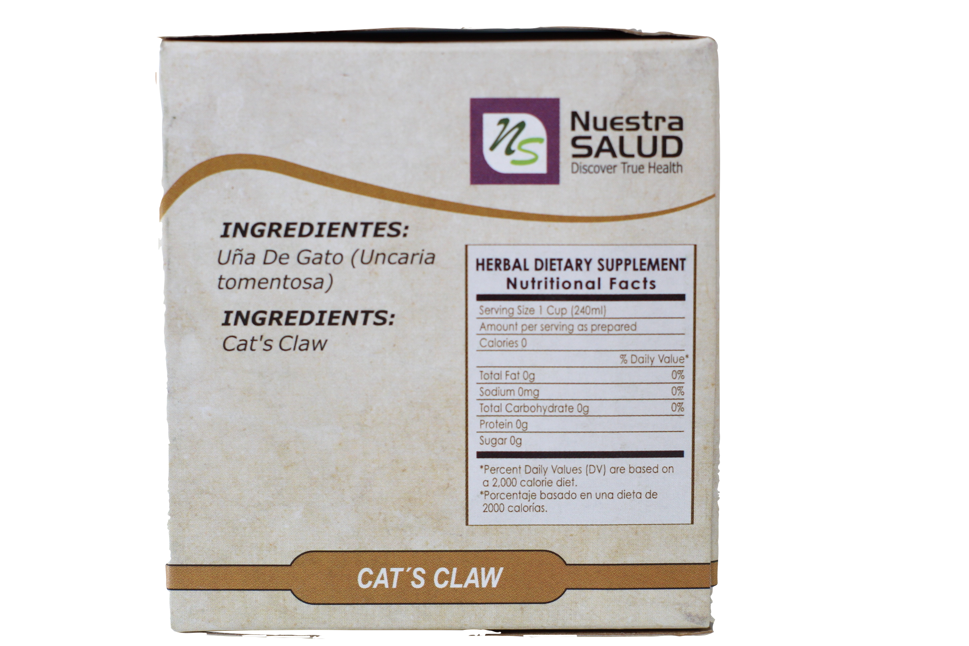 Cat's Claw Tea Uña de Gato Herbal Tea (20 tea bags) Nuestra Salud