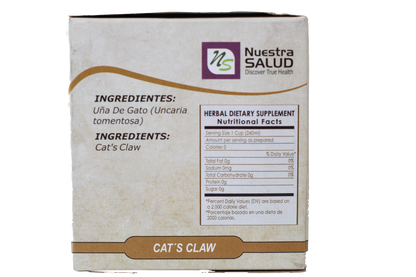 Cat's Claw Tea Uña de Gato Herbal Tea (20 tea bags) Nuestra Salud