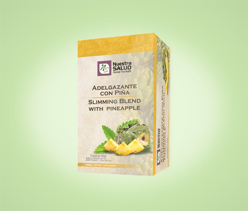  Adelgazan Te Piña Slimming Blend Pineapple Filter Tea Box (20 Tea Bags) by Nuestra Salud sold by NS Herbs Co.