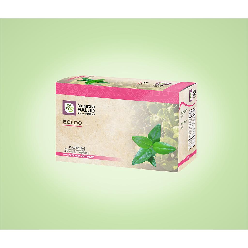  Boldo Leaves Filter Tea Box (20 Tea Bags) by Nuestra Salud sold by NS Herbs Co.