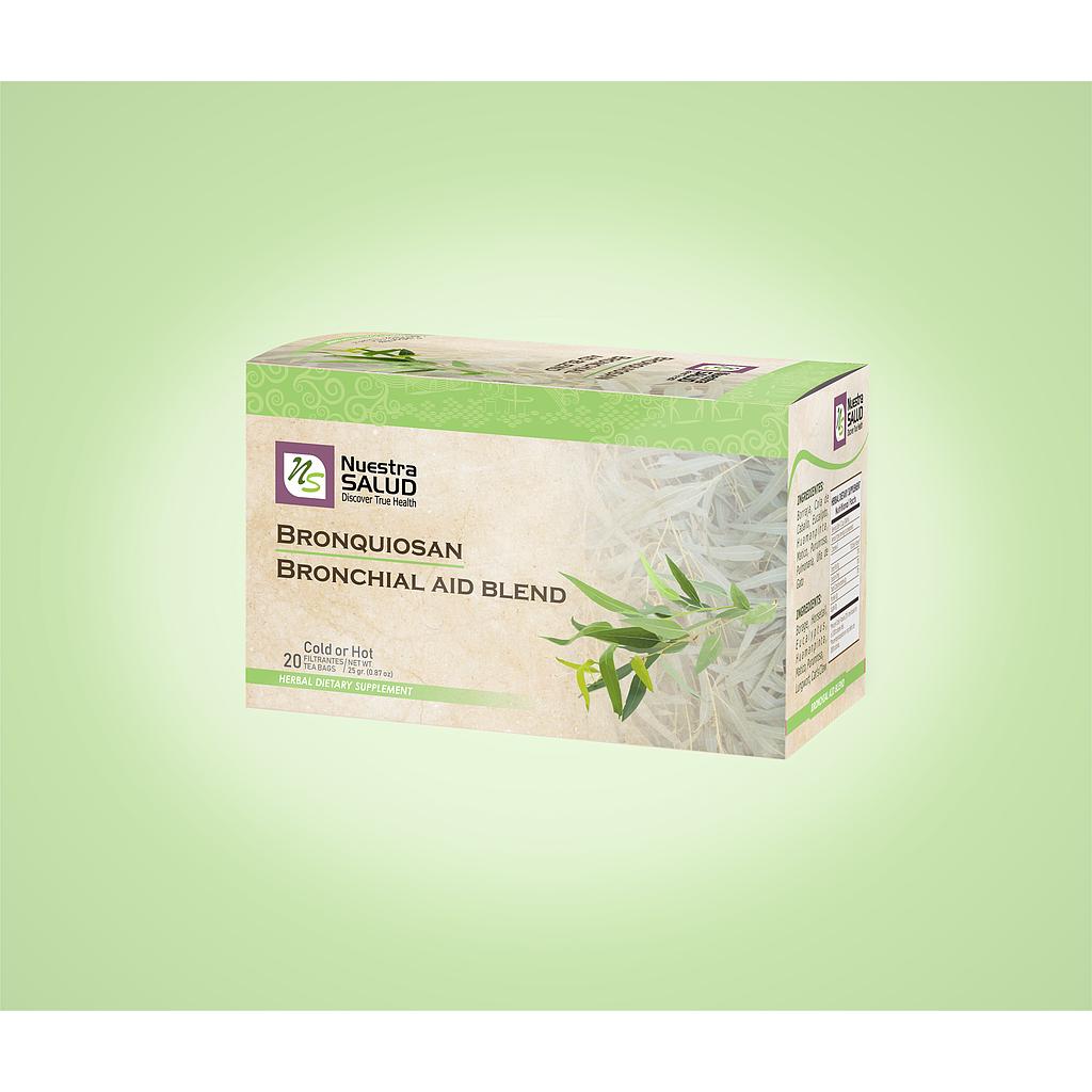  Bronquiosan Bronchial Aid Blend Filter Tea Box (20 Tea Bags) by Nuestra Salud sold by NS Herbs Co.