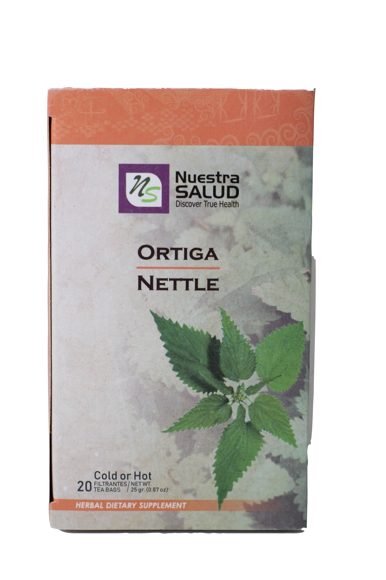  Ortiga  Nettle Filter Tea Box (20 Tea Bags) by Nuestra Salud sold by NS Herbs Co.