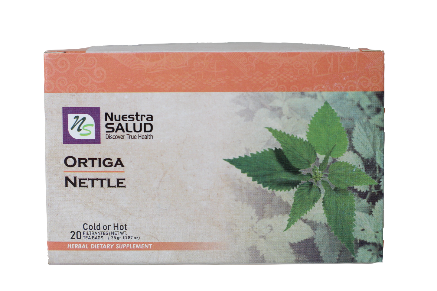  Ortiga  Nettle Filter Tea Box (20 Tea Bags) by Nuestra Salud sold by NS Herbs Co.