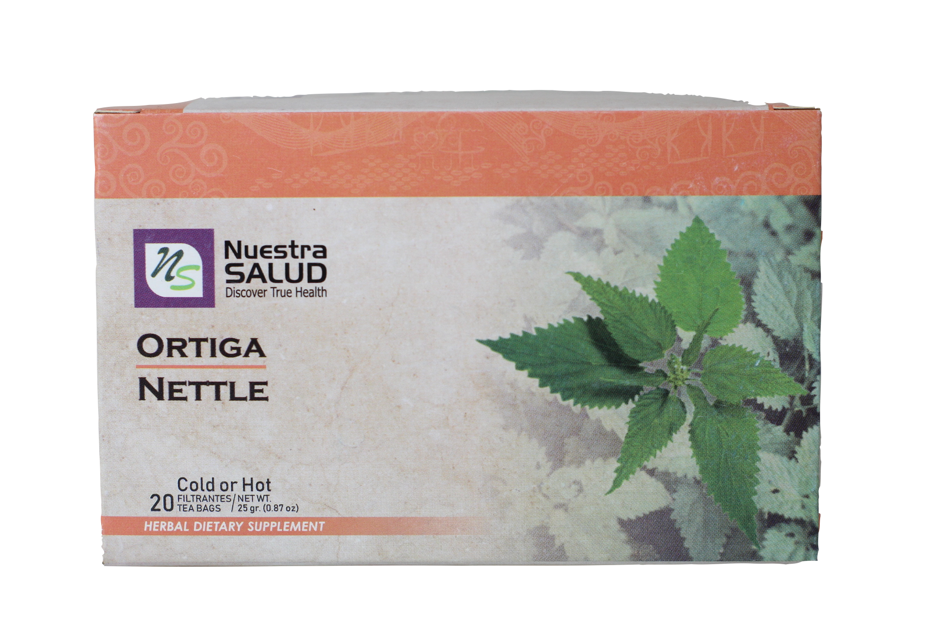  Ortiga  Nettle Filter Tea Box (20 Tea Bags) by Nuestra Salud sold by NS Herbs Co.