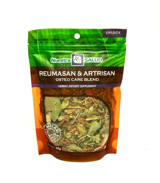 Osteo Care Tea Blend Reumasan Artrisan Herbal Infusion Tea (30g) Herb zip lock Nuestra Salud