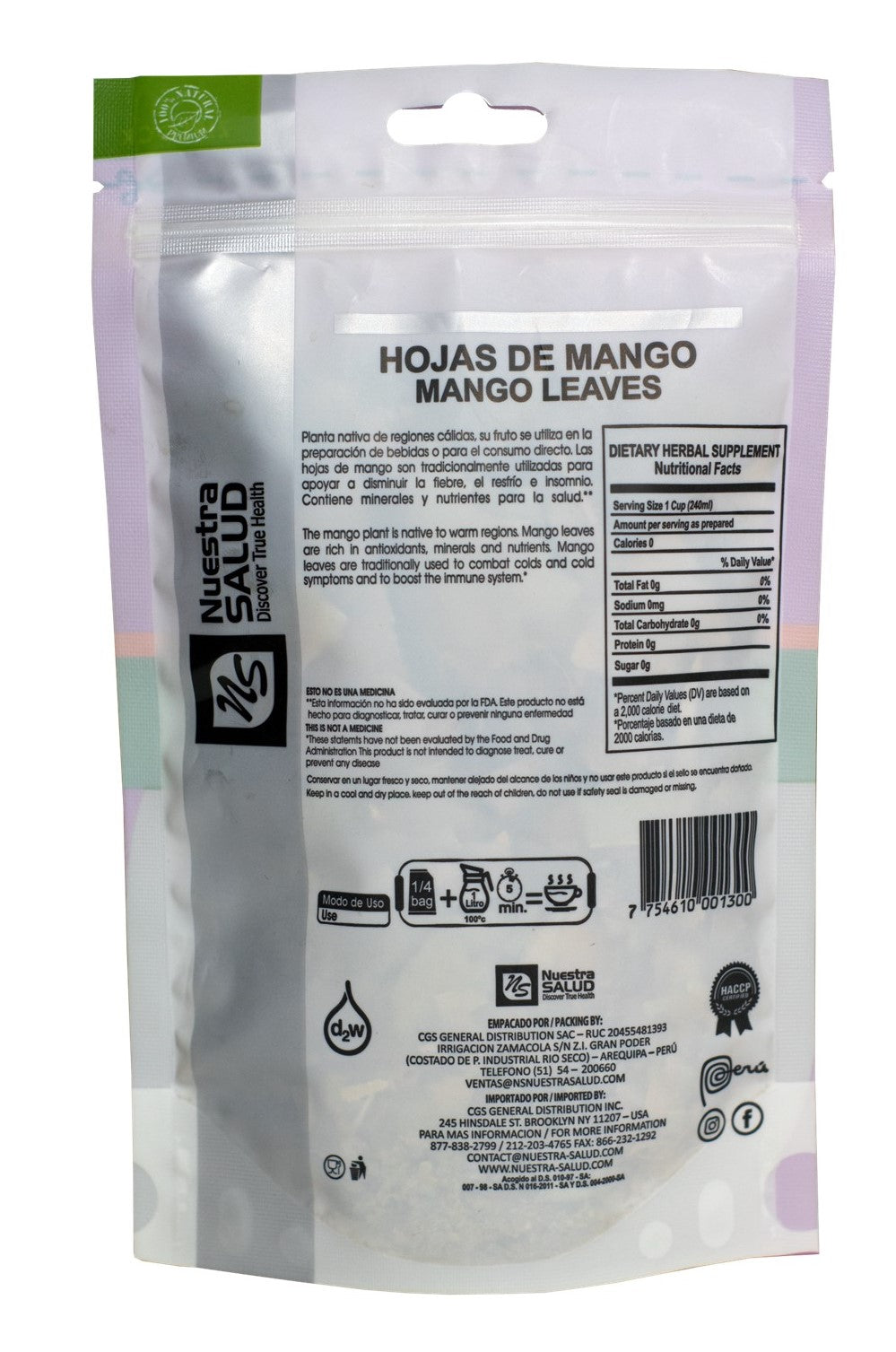  Mango Loose Leaf Premium Herb Tea (35g) 1.05oz by Nuestra Salud sold by NS Herbs Co.