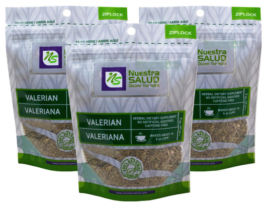  Valeriana Valerian Root Herbal Infusion Tea Value Pack (120g) by Nuestra Salud sold by NS Herbs Co.